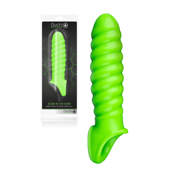 OUCH! Glow in the Dark – Swirl Stretchy Penis Sleeve