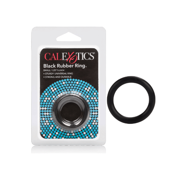 CalExotics Black Rubber Cock Ring – Small